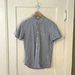 J.Crew Short Sleeve Seersucker Button-Down - Small